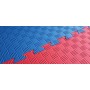 Мат татами 100*100*2 см Eva-Line Extra Quality синий/красный Плетёнка Anti-Slide 100 кг/м3