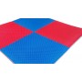 Мат татами 100*100*2.6 см Eva-Line Extra Quality синий/красный Плетёнка Anti-Slide 100 кг/м3