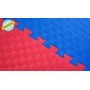 Мат татами 100*100*4 см Eva-Line Extra Quality синий/красный Плетёнка 100 кг/м3