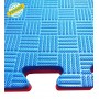 Мат татами 100*100*4 см Eva-Line Extra Quality синий/красный Плетёнка Anti-Slide 100 кг/м3